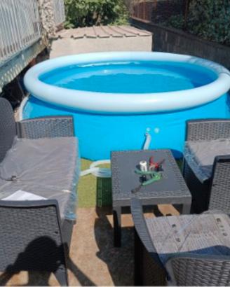 Piscina bestway + pompa filtro e telo solare