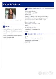 Cameriera/reception/back Office/Autista