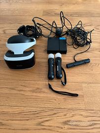 visore per Ps4 comprensivo di camera e 2 pad