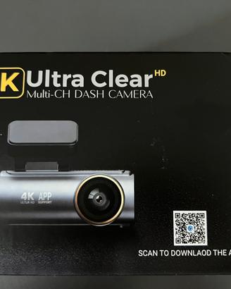 Dashcam auto fronte e retro 4k 64gb