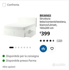 Letto completo ikea piu doghe