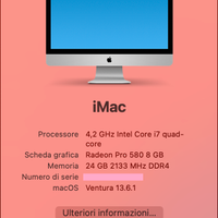 iMac 27" i7-4.2GHz (5k Retina) 24GB, SSD-512GB.
