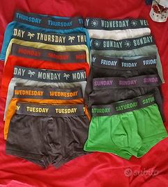 14 paia di boxer bambino taglia 98-104 in cotone