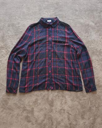 Camicia Liu Jo Donna Tartan Borchie Taglia 46