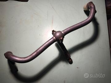 manubrio ambrosio super lusso alluminio bici epoca