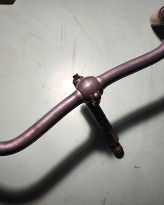 manubrio ambrosio super lusso alluminio bici epoca