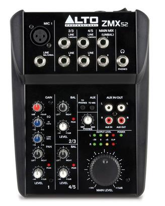 MIXER 5 CANALI ANALOGICO ALTO ZMX52