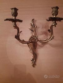 applique bronzo 2 luci