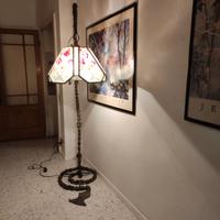 Lampada da Terra Artigianale in Ferro Battuto