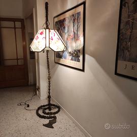 Lampada da Terra Artigianale in Ferro Battuto