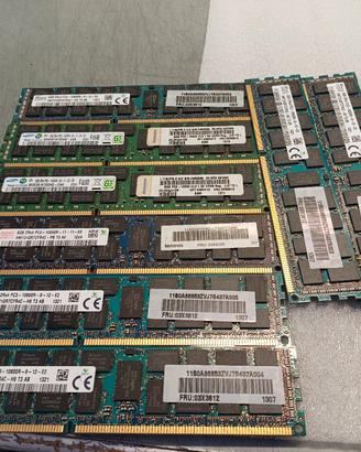 Lotto 8 RAM Server DDR3ECC 64GB 5x8GB+3x8GB Lenovo
