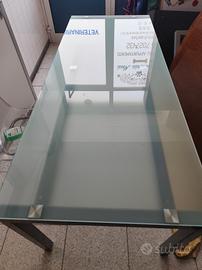 scrivania/tavolo vetro temperato satinato
