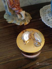 Orecchini Perle Naturali e Argento Barocche