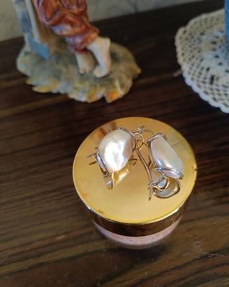 Orecchini Perle Naturali e Argento Barocche