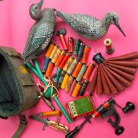 caccia vintage ww2 collezione vari oggetti cartucc