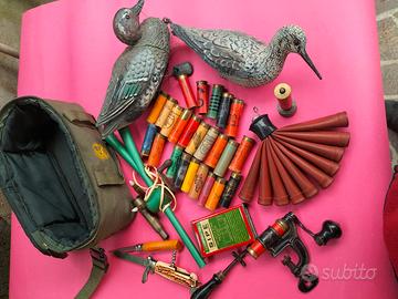 caccia vintage ww2 collezione vari oggetti cartucc