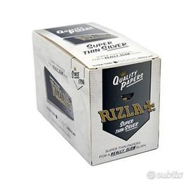 Box cartine da 100 pezzi rizla argento corte