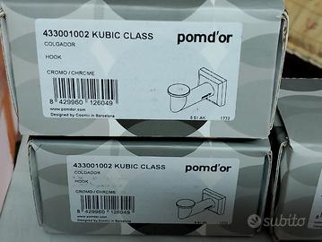 Pom D'or kubic porta asciugamani gancio e cubo