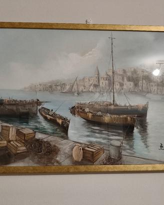 quadro "porto di Livorno"