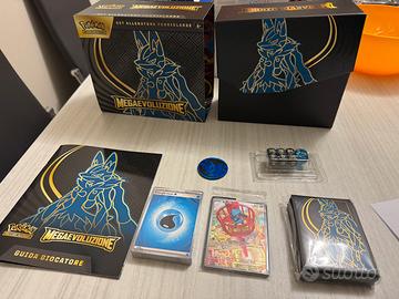 Etb pokemon megaevoluzione lucario promo e gadget