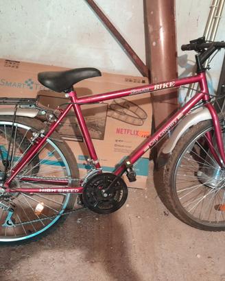 Bicicletta rossa - ha le gomme sgonfie