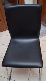 Sedie in ecopelle colore nero 