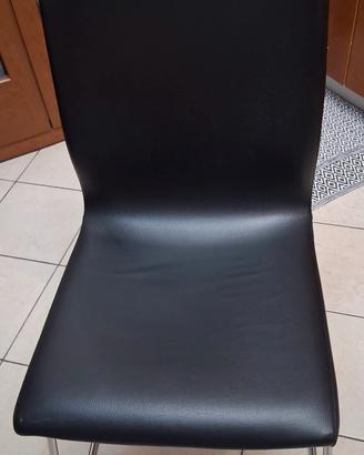 Sedie in ecopelle colore nero 