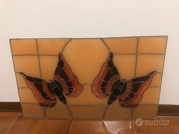 Pannello decorativo in vetro piombato