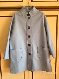 Cappotto donna invernale azzurro