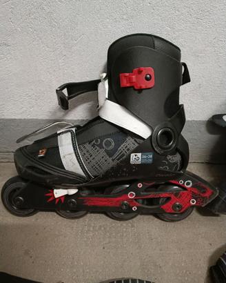 Pattini a rotelle Oxelo 36-38 + Kit protezioni