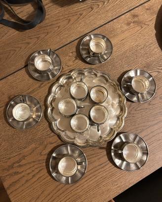 Set tazzine silver plate