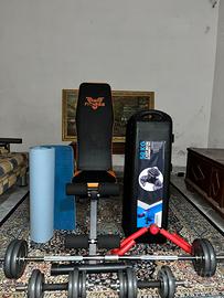Panca palestra + 50kg in dischi