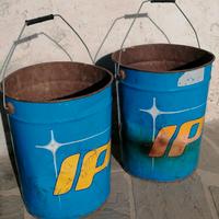 Secchi in latta vintage IP anni 70/80