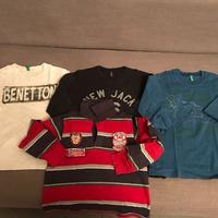 6 maglie bambino 7/8 anni manica lunga