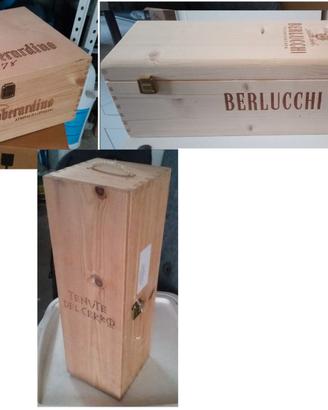 Lotto 3 casse vino Mastro Berardino,Berlucchi,ec..