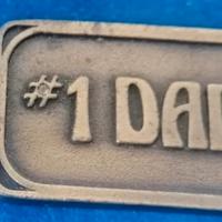 Portachiavi anni 70 in bronzo con brillantino 