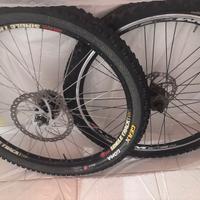 Coppia ruote MTB 26” con diachi e cassetta 9v