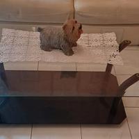 Tavolino con vetro in cristallo