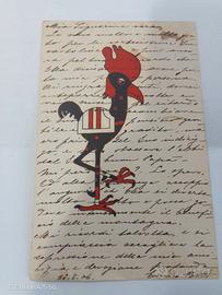 cartolina lettera del 1905 autografa rarissima