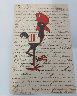 cartolina lettera del 1905 autografa rarissima