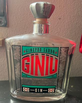 Bottiglia vuota gin giniu