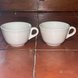 Set 2 Tazze Da Cappuccino Porcellana Italiana IPA