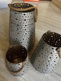 Set di 3 splendide lanterne portacandele in metall
