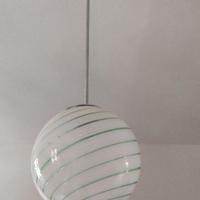 lampadario in vetro soffiato