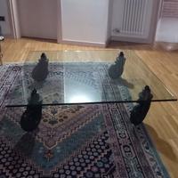 tavolino in vetro con ruote