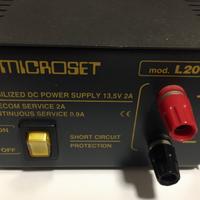 Alimentatore stabilizzato MICROSET L200A 13,5V/2A