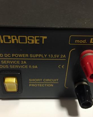 Alimentatore stabilizzato MICROSET L200A 13,5V/2A