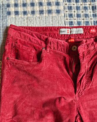 Slam pantaloni uomo velluto fine 48 