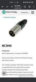 Neutrik NC3FX e NC3MX -