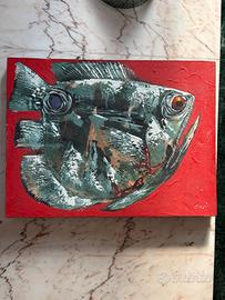 Quadro ad olio pesce